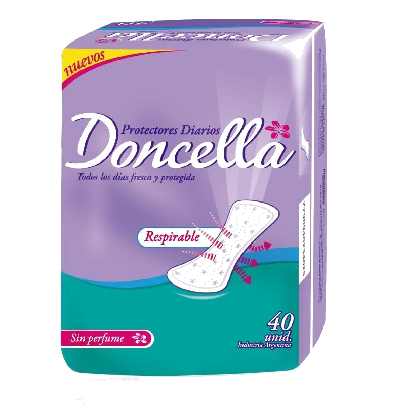 PROTECT. DONCELLA RESPIRABLE SIN DESOD. X 40UN