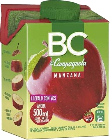 LA CAMPAGNOLA BC JUGO MANZANA X 500 ML