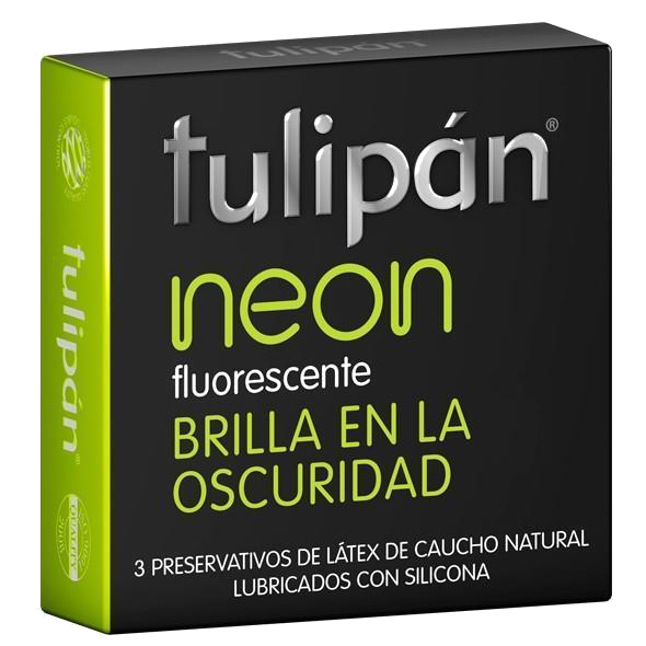PRESERV. TULIPAN NEON FLUORESCENTE X 3UN
