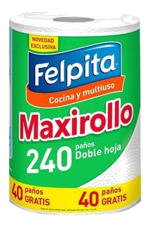 FELPITA MAXIROLLO COCINA 200 PAÑOS DOBLE HOJA  X1