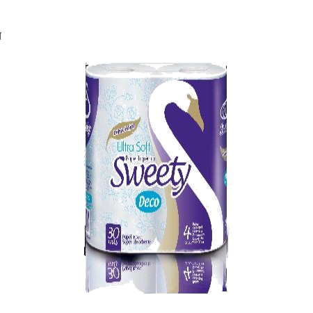 PAPEL HIG. SWEETY EXTRA BLANCO D/H 4X30 M