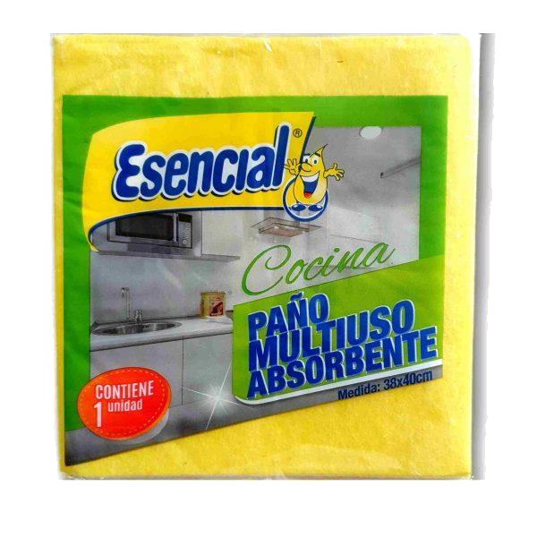 PAÑO ESENCIAL COCINA AMAR. X1U.  38X40CM. (60)