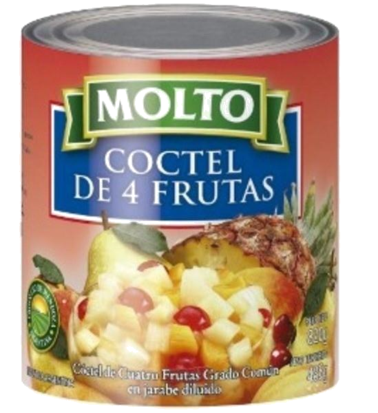 COCTEL MOLTO 4 FRUTAS LATA X820G. (12)