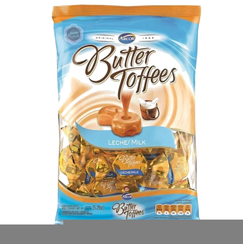 ARCOR BUTTER TOFFEES CARAMELO DULCE DE LECHE X 822G 