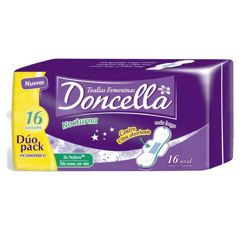 TOALL. DONCELLA NOCTURNA X 16UN SIN PERFUME C/ALAS