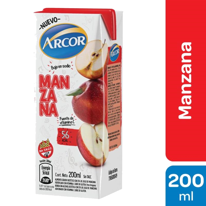 JUGO ARCOR MANZ. X200 ML. TTRA. (24)