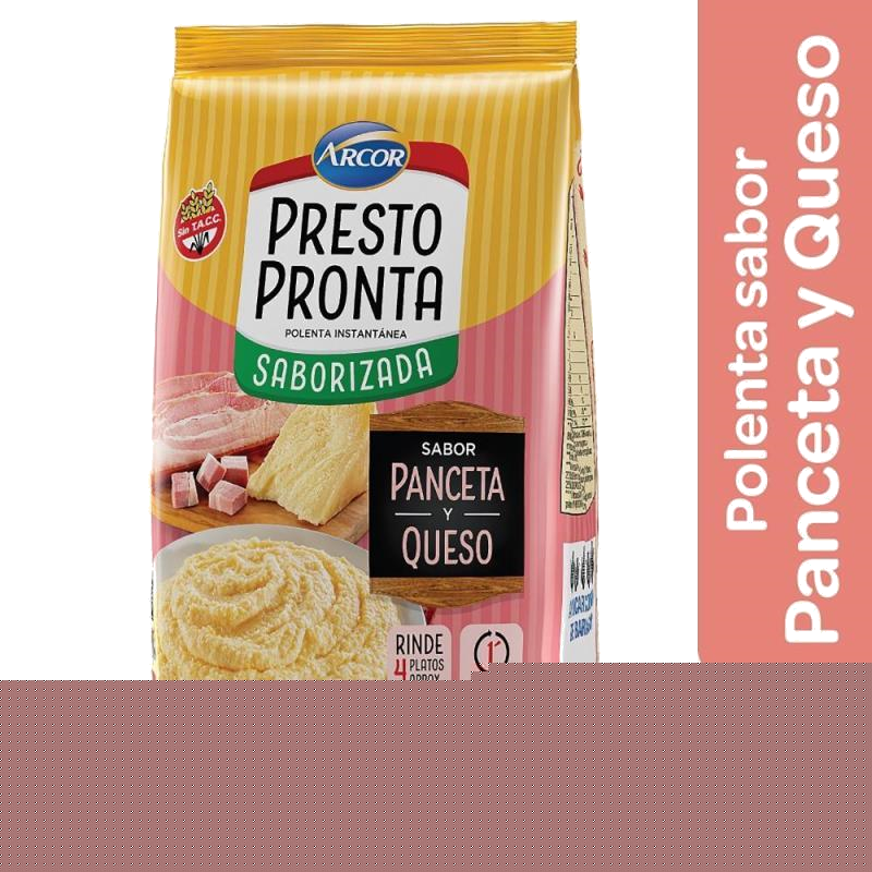 POLENTA PRESTO PRONTA SAB PANCETA Y QUESO X 250G
