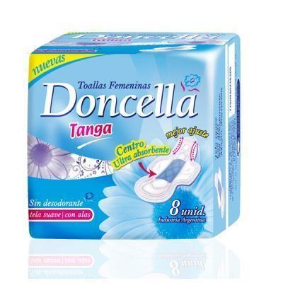TOALL. DONCELLA TANGA SIN DESOD. X 8UN