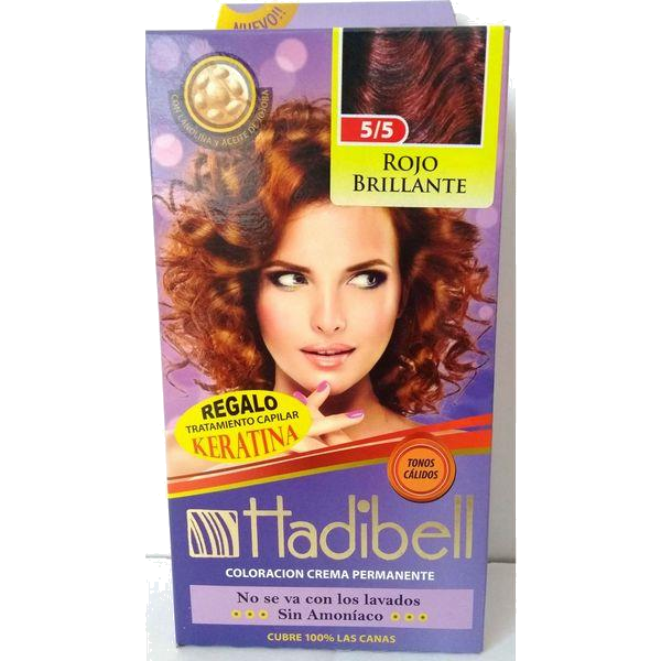 KIT TINTURA HADIBELL ROJO BRILL.
