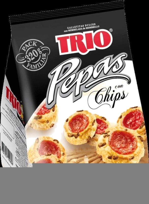 GALLETITAS TRIO PEPAS C/CHIPS X 500