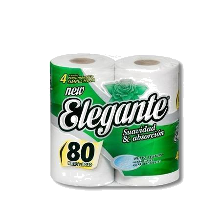 PAPEL HIG. NEW ELEGANTE BLANCO X 4UN X80MTR