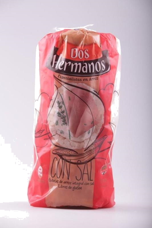 GALLETAS DE ARROZ SLIM DOS HERMANOS CON SAL X 100 G