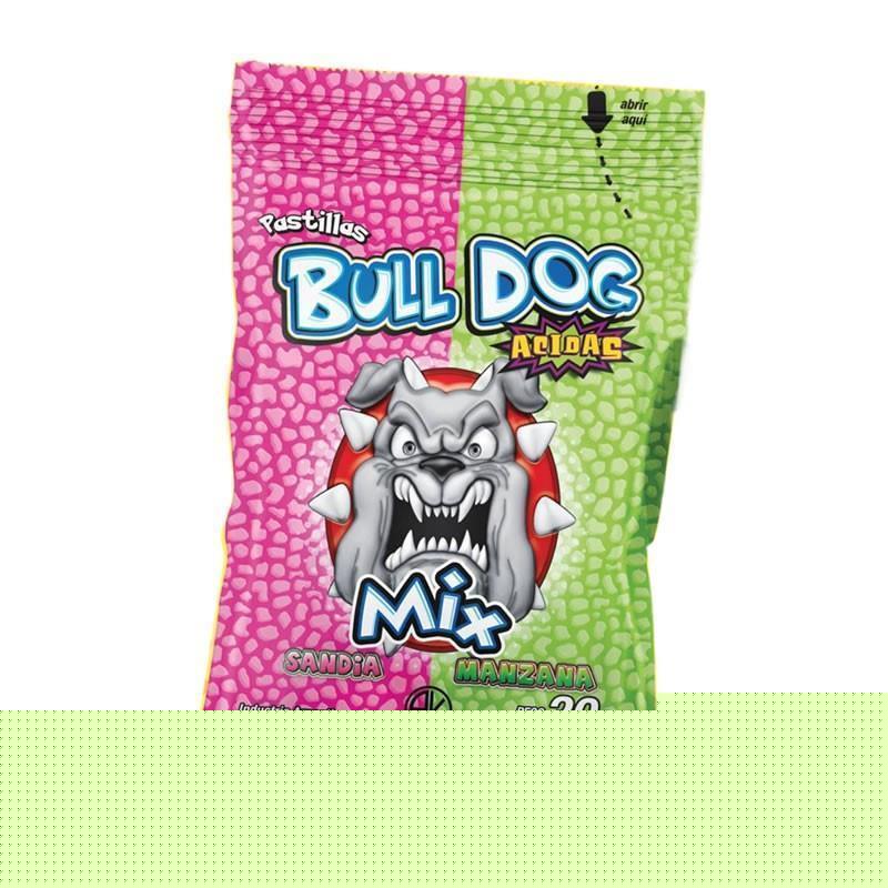 BULL DOC PASTILLAS ACIDAS SANDIA MANZANA X30GRS
