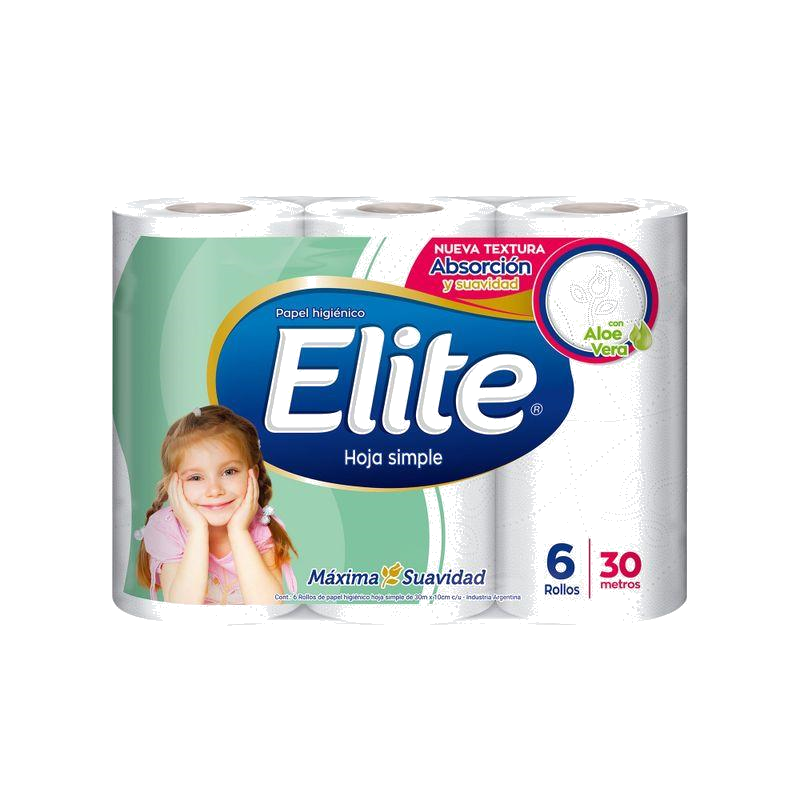 ELITE PAPEL HIG. H/S ALOE VERA 6 X 30M