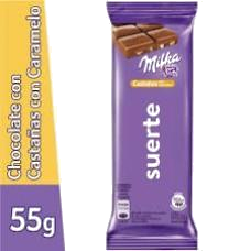 MILKA CASTAÑAS CON CARAMELO CHOCOLATE X 55G 