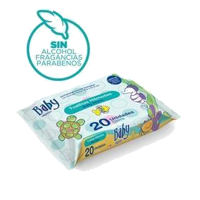 TOALLITA HUM. ALGABO BABY WIPES X 20 U.