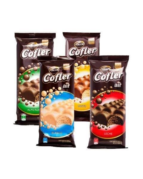 ARCOR COFLER CHOCOLATE AIREADO LECHE X 55G.