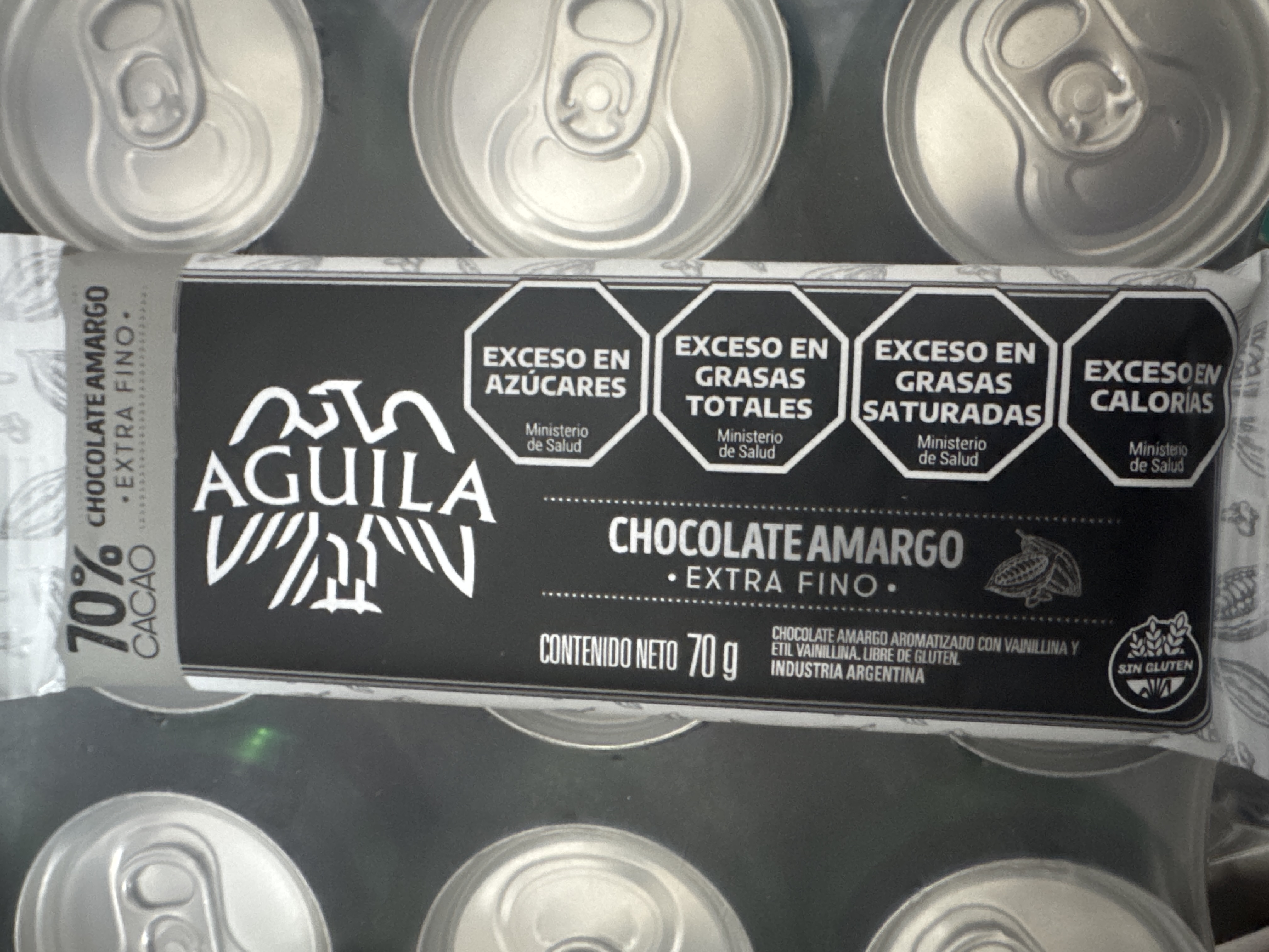 Águila Chocolate Amargo 70% Cacao Extra Fino