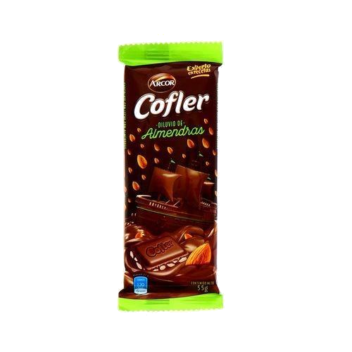 ARCOR COFLER CHOCOLATE DILUVIO DE ALMENDRAS X 55G 