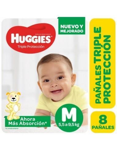 PAÑAL HUGGIES TRIPLE PROT. MED X 8UD.