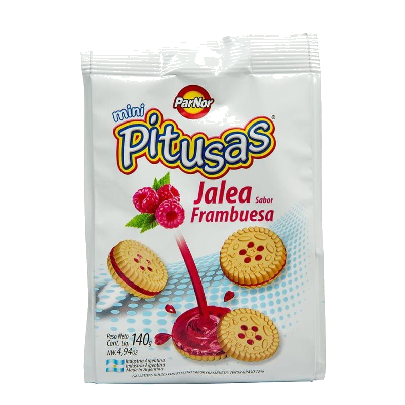 GALL. MINI PITUSAS JALEA SABOR FRAMBUESA X140G