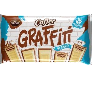 COFLER CHOCOLATE GRAFFITI BLANCO X45GRS