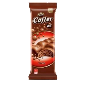 ARCOR COFLER CHOCOLATE AIREADO LECHE X 100G.