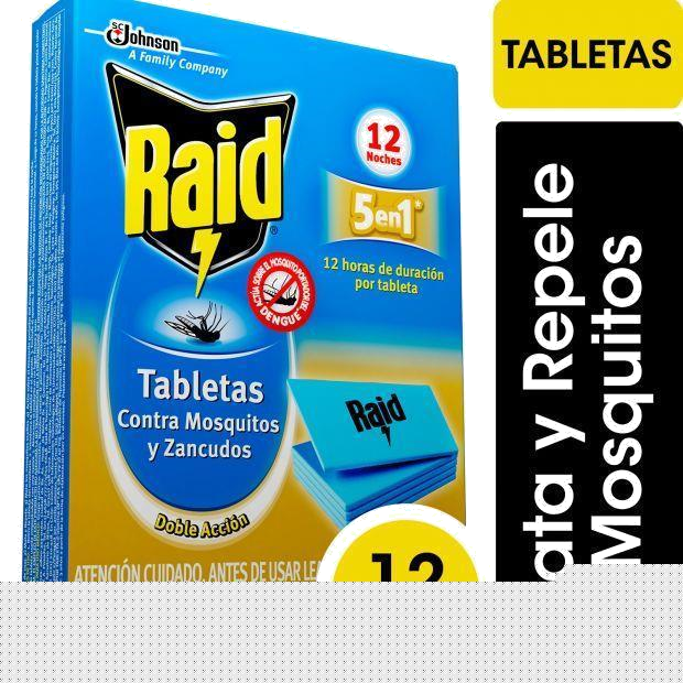 INSECTICIDA RAID TABLETAS X 12 U.