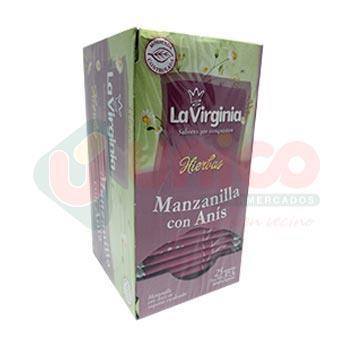 LA VIRGINIA TE MANZANILLA C/ANIS C/S X 25U