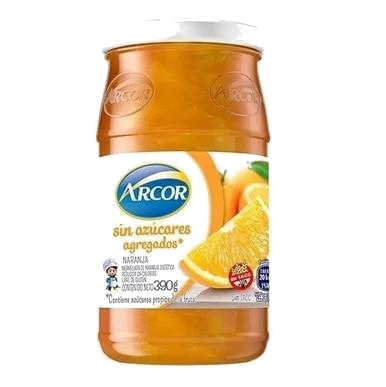 ARCOR MERMELADA NARANJA SIN AZUCARES X 390G