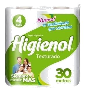 PAPEL HIG. HIGIENOL TEXTURADO 4 X 30 M.