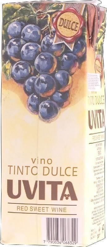 VINO UVITA TINTO DULCE TETRA X 1 L