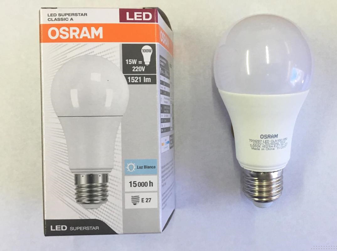 CANDELA LAMPARA LED LUZ CALIDA X15W