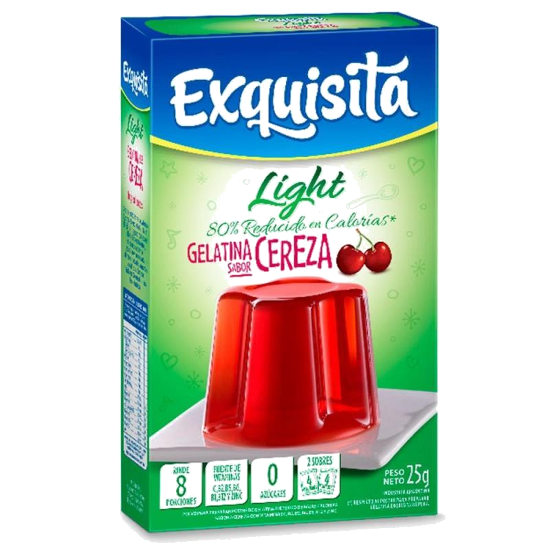 GELATINA EXQUISITA LIGHT FRUTILLA X25GRS