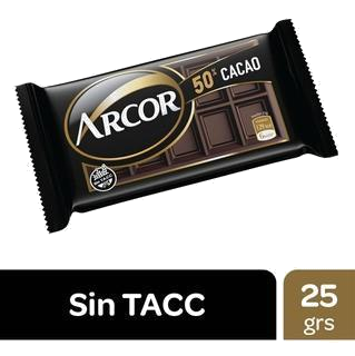 ARCOR BARRITA DE CHOCOLATE AGUILA 50 % CACAO X 25 G 