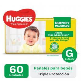 PAÑAL HUGGIES TIPLE PROTEC. AMARIL. "G" X60U