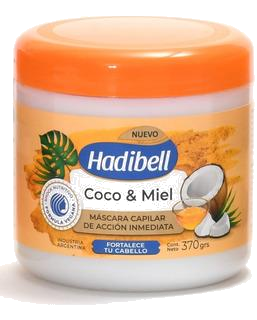 MASCARA CAPILAR HADIBELL COCO Y MIEL 370GR 