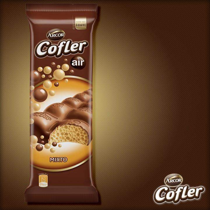 CHOCOLATE COFLER AIREADO BLANCO/LECHE X 55G