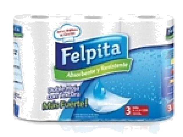 ROLLO DE COCINA FELPITA MAS FUERTE 3 X 120 PAÑOS