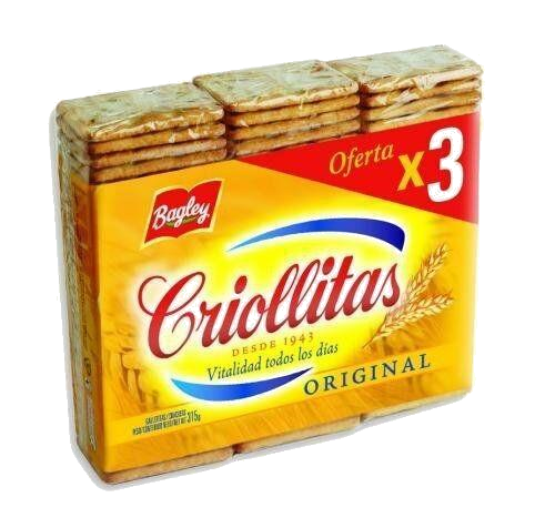 GALLETITA CRIOLLITAS ORIGINAL 3 X 100 GR.