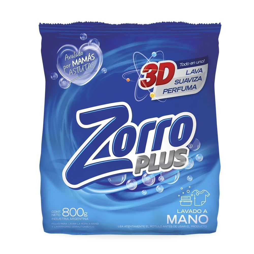 ZORRO JABON POLVO PLUS REGULAR X800GRS