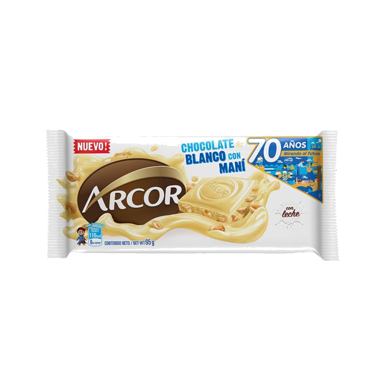 CHOCOLATE ARCOR BCO MANI 95G