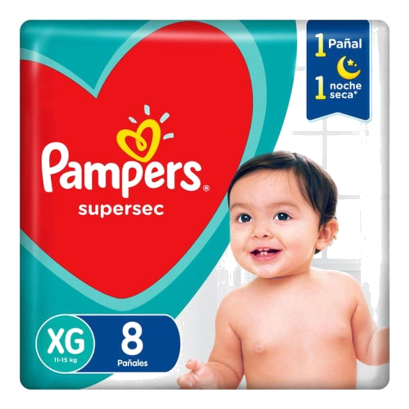 PAÑAL PAMPERS SUPERSEC XG X 8 U