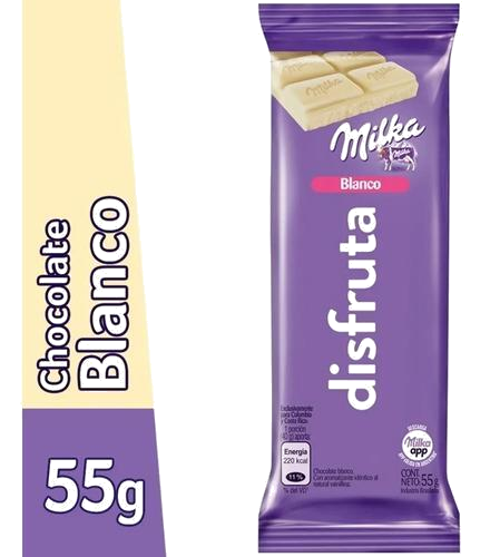 MILKA CHOCOLATE DISFRUTALO BLANCO X 55 G 