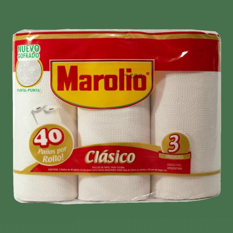 MAROLIO CLASICO ROLLO DE COCINA X 3 UNIDADES