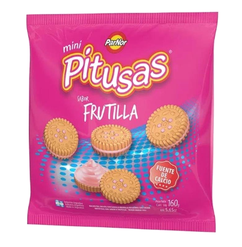 GALL. MINI PITUSAS FRUTILLA X 160 G