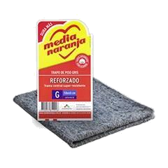 TRAPO DE PISO REFORS. GRIS MEDIA NARANJA 58X60