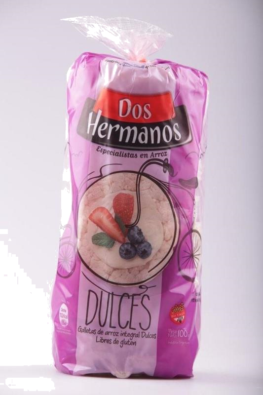 GALLETAS DE ARROZ SLIM DOS HERMANOS DULCE X 100 G