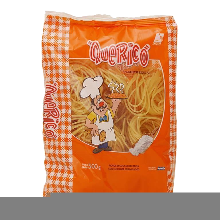 FIDEOS SPAGHETTI ROSCAS QUERICO 500G.