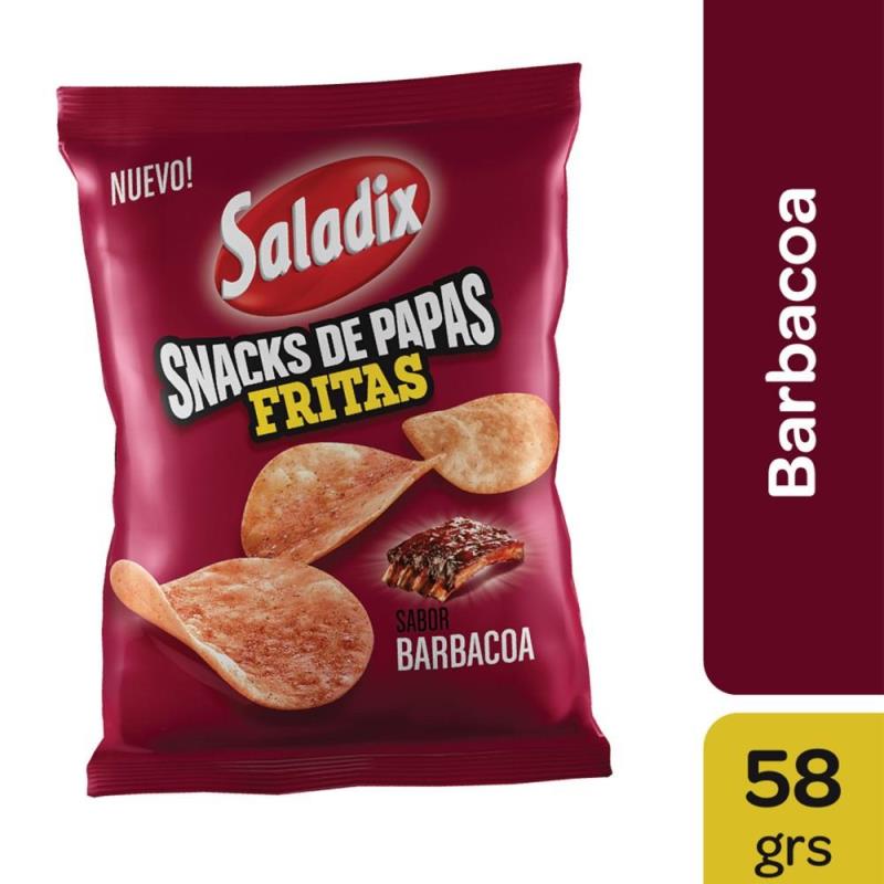 SALADIX SNACKS BARBACOA PAPAS X58GR